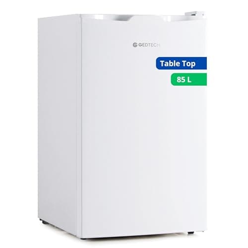 Réfrigerateur Table Top GEDTECH 85L Couleur Blanc pour Cuisine Économique Capacité 85L