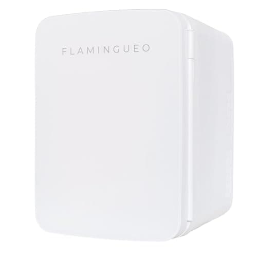 Flamingueo Mini Frigo 10L - Mini Frigo de Chambre, 12V/220V, Fonction Chaud et Froid