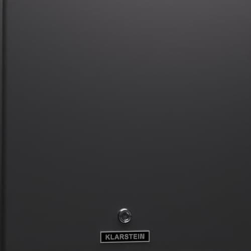 KLARSTEIN Mini Réfrigérateur 44L, Silencieux & Petit, pour Boissons & Snacks, Serrure & Clayettes Réglables — Acier Inoxydable