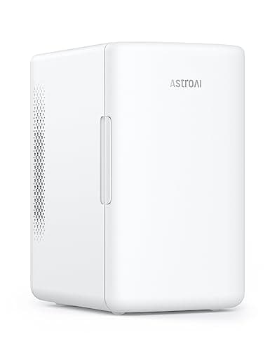 Réfrigérateur Voiture AstroAI Mini 6L Blanc, Cadeau pour Femme et Homme, Fonction Chaud et Frais, 8 Canettes 330ml 12V/2