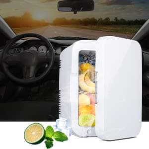 YU YUSING Mini Frigo Cosmétique 4 L Noir | Refroidisseur et Chauffeur portable | Idéal pour Voiture et Bureau | Espace I