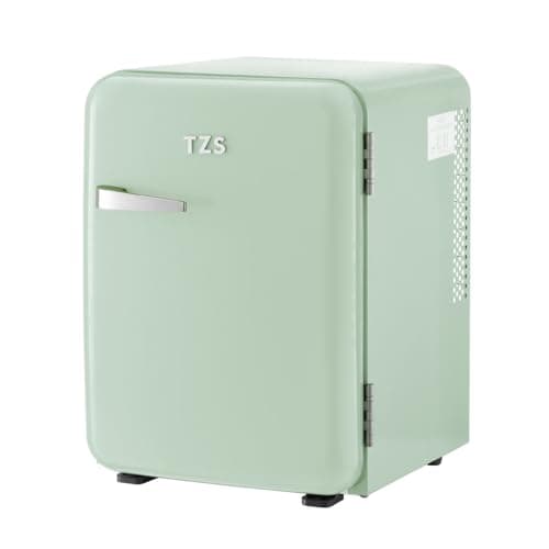 TZS First Austria - Mini Réfrigérateur Rétro Silencieux - Idéal pour Bureau et Chambre - Design Vintage avec Lumière Int — Vert Clair