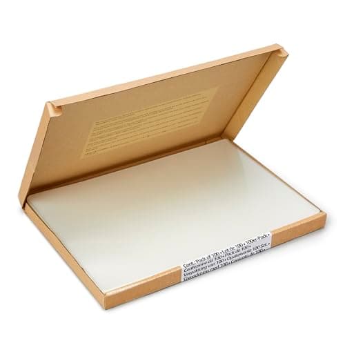 Pochettes à plastifier Amazon Basics thermiques, A4, lot de 100 pièces, Transparent pour documents professionnels
