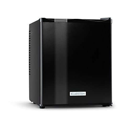 KLARSTEIN Petit Frigo de Chambre Silencieux 5-15°C pour Cosmétique et Boissons, Étagères Réglables, Camping — Noir