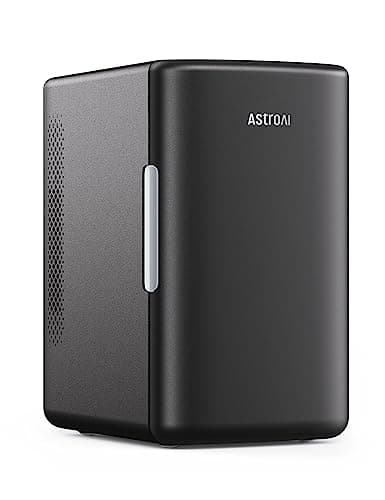 Réfrigérateur portable AstroAI Mini 6L pour voiture, 12V/220V, femme/homme, fonction chaud/froid (Gris)