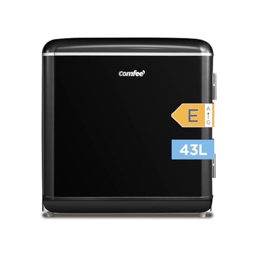 Comfee' RCD50BL2EURT(E) Mini Réfrigérateur Monoporte Noir, Idéal pour la Maison et le Bureau, Capacité de 47L, Bruit Réd