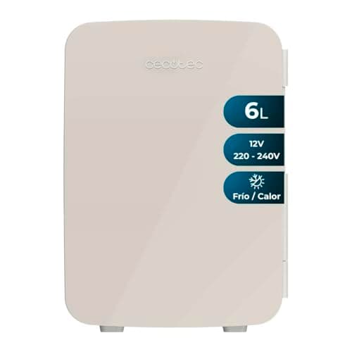 Cecotec Mini Frigo Bolero Bahamas Mint - Capacité 10L, Fonction Chaud et Froid, Température Réglable - Compatible Carava — Beige