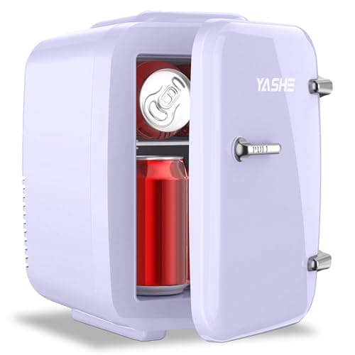 YASHE Mini Frigo de Chambre Thermoélectrique, Idéal pour Bureau et Dortoir, Rose - 4 Litres - Beauté, Nourriture, Boisso — Violet