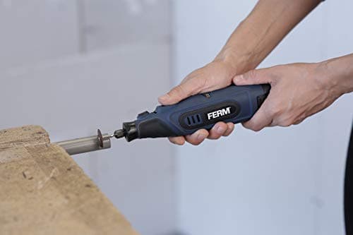 FERM Outil rotatil multifonction 12V sans fil - Batterie Li-ion, ergonomique pour travaux professionnels - Ateliers et c