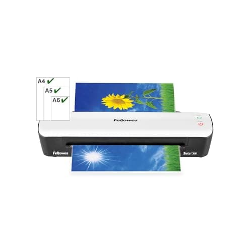 Plastifieuse Fellowes Sola A4 125 Microns Anti-Bourrage Arrêt Automatique 4 Min Chauffage 80-125 Microns Blanc 5745601