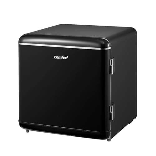 Comfee' RCD50BL2EURT(E) Mini Réfrigérateur Monoporte Noir, Idéal pour la Maison et le Bureau, Capacité de 47L, Bruit Réd