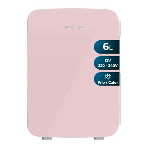 Cecotec Mini Frigo Bolero Bahamas Mint - Capacité 10L, Fonction Chaud et Froid, Température Réglable - Compatible Carava — Rose