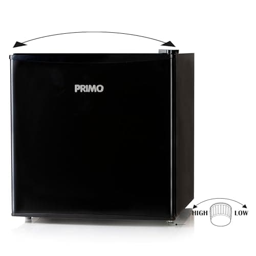 PRIMO PR126FR Mini Frigo Noir - Capacité de 43L - Réfrigérant Énergétique - Idéal pour un bureau - Design Minimaliste -