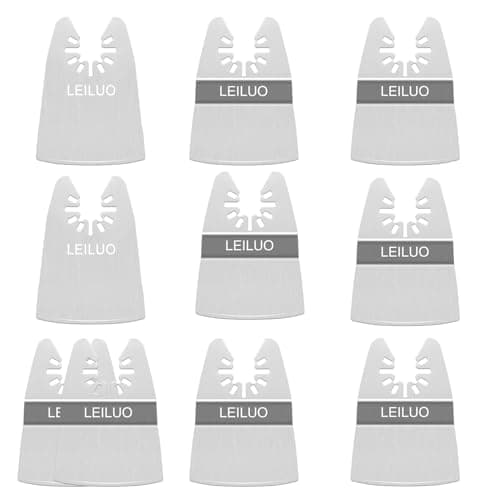 LEILUO Kit d'accessoires oscillant multitool 155 pièces Pour bricoleurs et professionnels Compatible avec DeWalt Dremel — 10Pcs Grattoirs