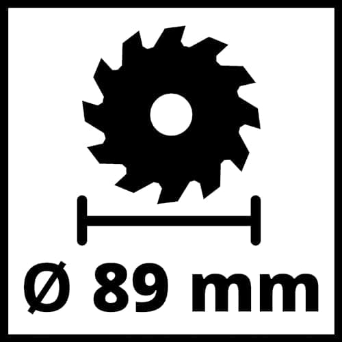 Énhell Mini scie circulaire Ø89mm TC-CS 89 (600 W, profondeur de coupe jusqu'à 27 mm, lame de scie TCT, butée parallèle)