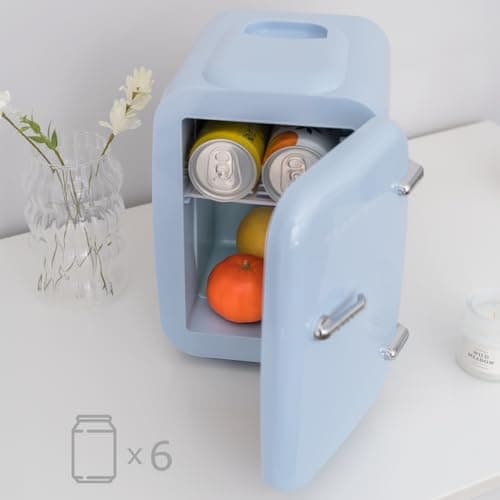 Flamingueo Mini Frigo - Petit Refrigerateur 4L, 12V/220V, Fonction Chaud et Froid