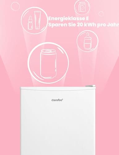 Comfee' RCD50WH2(E) Mini Réfrigérateur/Glacière 43L avec Compartiment Congélateur/Petit Réfrigérateur - Pour Chambre et