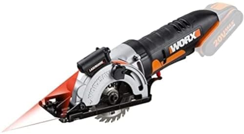 WORX Scie Circulaire Sans Fil 20V Tous Type de Coupes Avec Adaptateur Aspiration et Lame Bois Système ExacTrack ⌀ Max 55 — ⌀ 85 mm