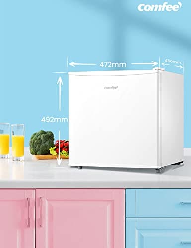 Comfee' RCD50WH2(E) Mini Réfrigérateur/Glacière 43L avec Compartiment Congélateur/Petit Réfrigérateur - Pour Chambre et