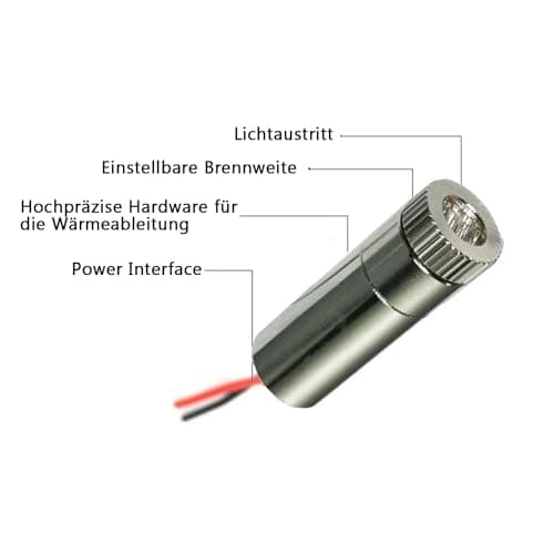 Modules laser rouges focalisables Global Recycled Standard mis au point réglable 3-5 V 650 nm pour correction et alignem