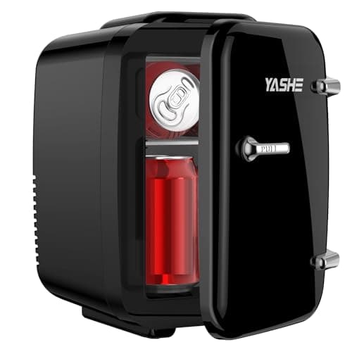 YASHE Mini Frigo de Chambre Thermoélectrique, Idéal pour Bureau et Dortoir, Rose - 4 Litres - Beauté, Nourriture, Boisso — Noir