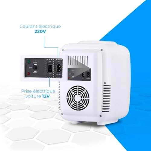 NK Mini réfrigérateur portable 4 litres, fonctionnement 12 V-220 V, pour cosmétiques et rafraîchissements