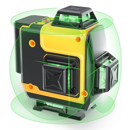 Niveau Laser FELLAT 4 x 360° Vert 4D 16 Lignes Autonivelant Mode Pulsé 2 Batteries Rechargeables Télécommande Magnétique