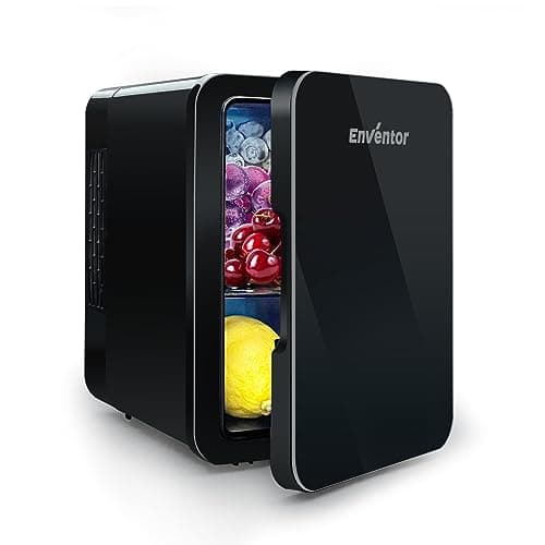 Enventor Mini Frigo 15 Litres, Petit Frigo Portable pour Cosmétiques, Bureau et Voiture — Noir