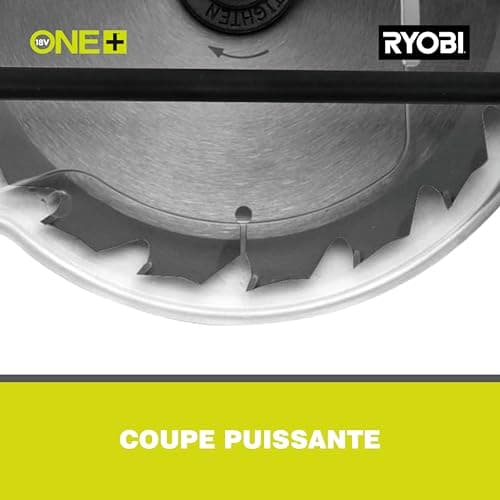 Scie circulaire sans fil RYOBI 18V ONE+ - Coupe Bois et OSB - Lame Ø150mm 18 dents - Réglage profondeur et inclinaison
