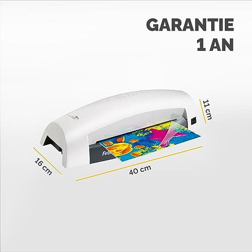 Plastifieuse Fellowes Plastifieuse Lunar A4 à chaud gris/blanc pochettes 80-125 microns 30cm/min loisirs créatifs
