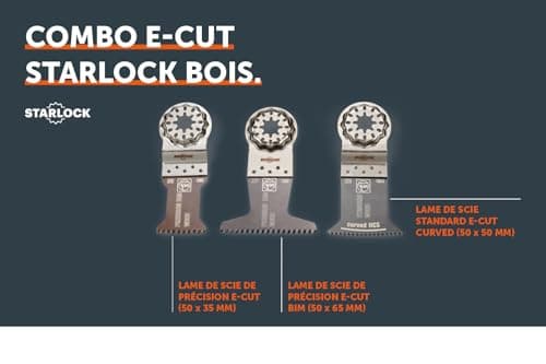 Scie à lame fine e-cut starlock bois métal 35222967100 - lot de 3 lames - parfait pour la précision dans l'artisanat et
