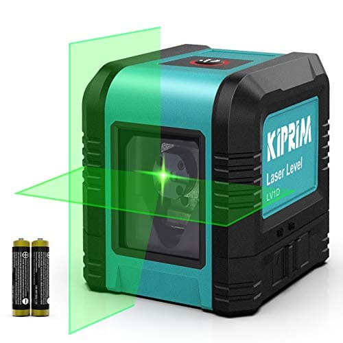 Niveau laser rouge autonivelant Kiprim LV1R laser croix 2 modes 2 lignes piles AA étui de protection IP54 intérieur_exté — Lv1d Vert