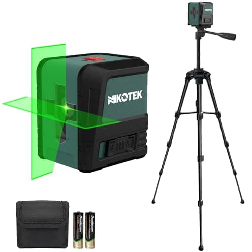 Laser Niveau Auto-nivelant Trépied Horizontal et Vertical pour Maison, Pochette de Transport Incluse, Batterie Incluse — Vert Gt2