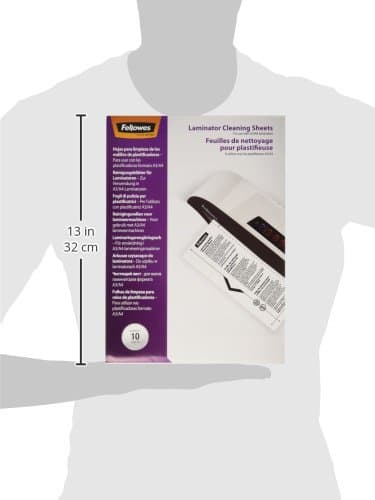 Feuilles de nettoyage naturel Fellowes 10 pc A4 A3 pour plastifieuse