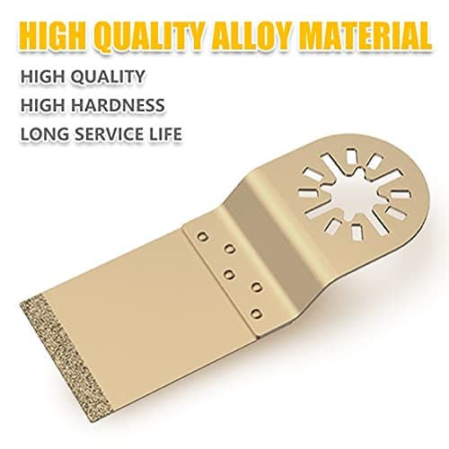 Lames de scie oscillantes diamantées Lot de 4 - Outil multifonction en métal - Changement rapide