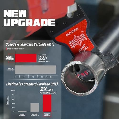 Lames de scie oscillantes en carbure d'obsidienne EZARC, multi-outils à dégagement rapide pour métal dur, clous, boulons