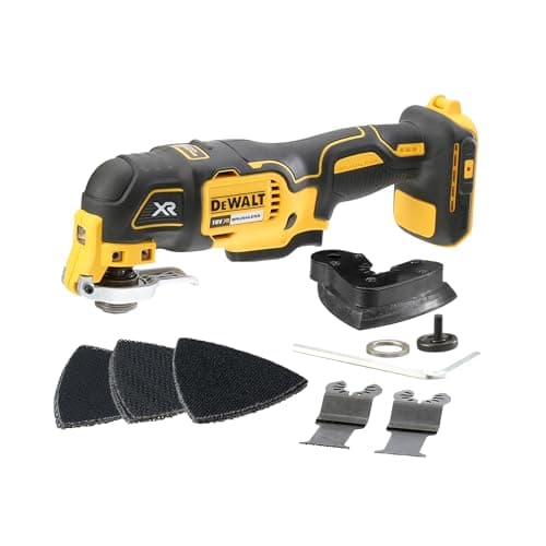 Outil multifonction DEWALT oscillant sans fil Brushless XR 18V DCS355N-XJ, kit coupe ponçage 29 pièces pour professionne