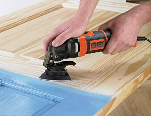 BLACK+DECKER Outil Multifonctions Oscillatoire Filaire - Puissance 300W - Vitesse d'Oscillation 22000 osc/min - Fixation