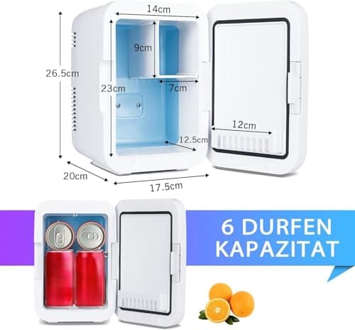 YU YUSING Mini Frigo Cosmétique 4 L Noir | Refroidisseur et Chauffeur portable | Idéal pour Voiture et Bureau | Espace I