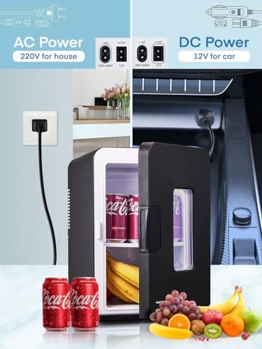 NORTHCLAN Mini Frigo de Chambre Électrique ECO Mode | Pour Voyage et Voiture | Fonction Chaud et Froid | 15L/21 Canettes