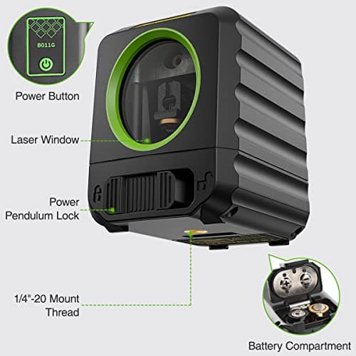 Laser vert 30M Huepar alignement outil 100 pieds_batiment électricité_global recyclé