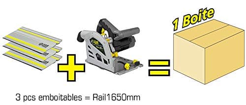 Fartools Scie plongeante 1200W Ø160mm sur rail 165cm pour professionnel chantier électrique