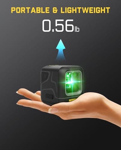 Fanttik D2 Niveau laser Autonivelant Noir - Laser à Lignes Vert 30m | Batterie Rechargeable USB-C | Support Magnétique 3