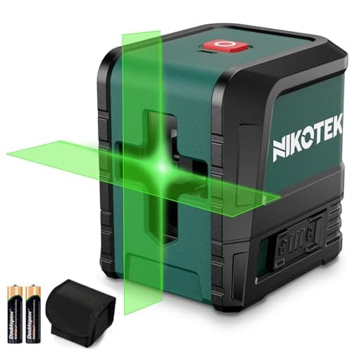 Laser Niveau Auto-nivelant Trépied Horizontal et Vertical pour Maison, Pochette de Transport Incluse, Batterie Incluse — Vert