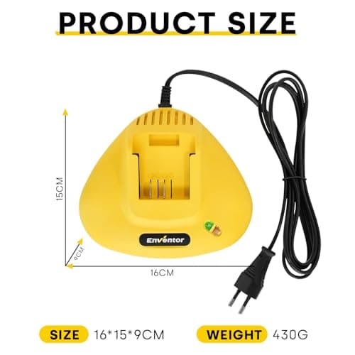 Chargeur Rapide ENVENTOR de Batterie pour Outils Électriques Sans Fil 20V
