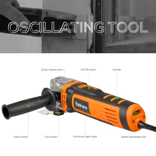 Outil oscillant 400W multifonction | Outils oscillants 6 vitesses variables 15000-22000RPM | Multi outils oscillants pou