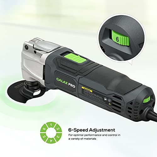 GALAX PRO Outils oscillants 6 vitesses variables 15000-22000RPM multifonctionnuel 39 pièces accessoires lame multifoncti