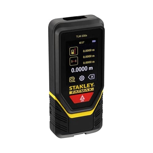 Stanley STHT1-77409 TLm50 Télémètre LASER 15m +/-3mm 2 Fonctions Écran LCD Batterie Incluse — Portée 100 mètres (bluetooth)