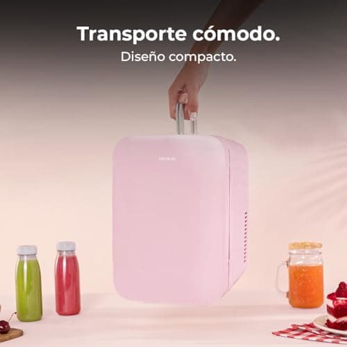 Cecotec Mini Frigo Bolero MiniColing 6L Bahamas Pink Fonction Chaud et Froid Température Réglable