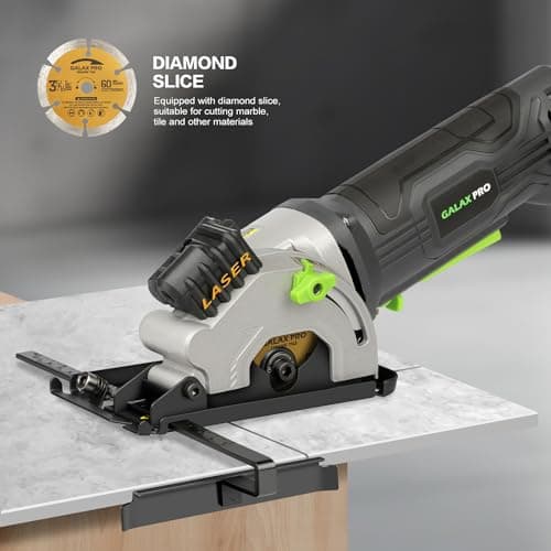Scie Circulaire GALAX PRO 580W 3500 RPM Trois tranches de scie de 85 mm Équipé de rails de guidage laser Convenu pour le